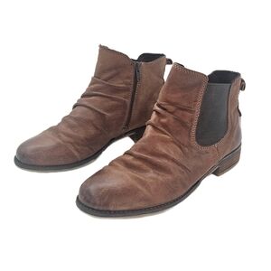 Josef Seibel Sienna 59 Scrunch Leather Chelsea Boots Size 38 EU / 7.5 US